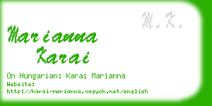 marianna karai business card